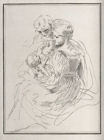 Saint Mary (the Blessed Virgin) with Saint Joseph and the Christ Child