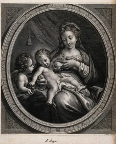 Saint Mary (the Blessed Virgin) with the Christ Child and Saint John the Baptist
