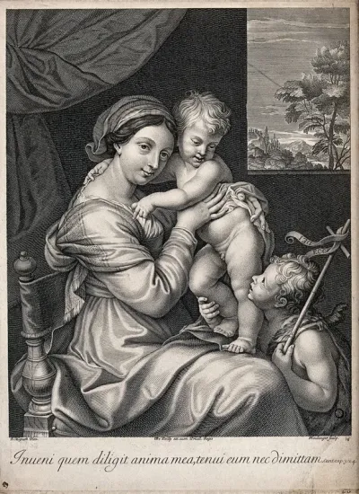 Saint Mary (the Blessed Virgin) with the Christ Child and Saint John the Baptist