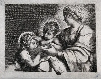 Saint Mary (the Blessed Virgin) with the Christ Child and Saint John the Baptist