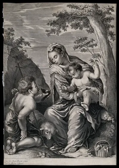 Saint Mary (the Blessed Virgin) with the Christ Child and Saint John the Baptist