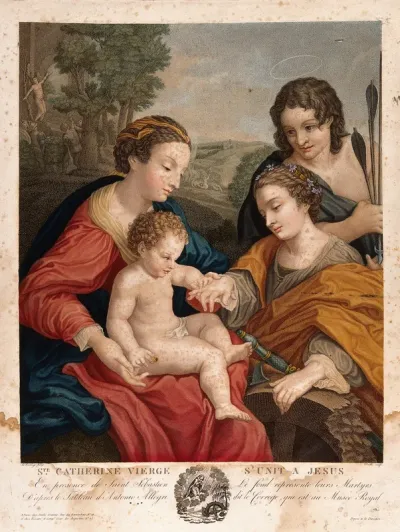 Saint Mary (the Blessed Virgin) with the Christ Child, Saint Catherine of Alexandria and Saint Sebastian