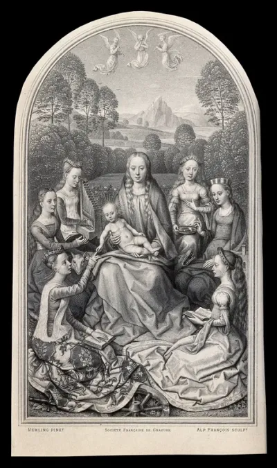Saint Mary (the Blessed Virgin) with the Christ Child, Saint Catherine of Alexandria, Saint Agnes, Saint Cecilia, Saint Lucy, Saint Margaret of Antioch and Saint Barbara