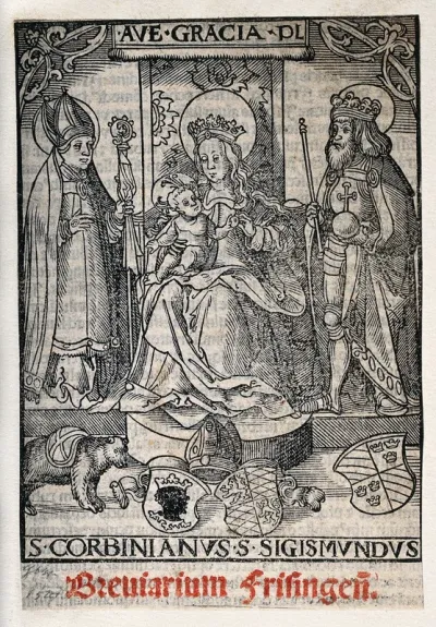 Saint Mary (the Blessed Virgin) with the Christ Child, Saint Corbinian and Saint Sigismund