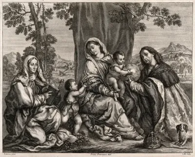 Saint Mary (the Blessed Virgin) with the Christ Child, Saint Elisabeth, Saint John the Baptist and a donor