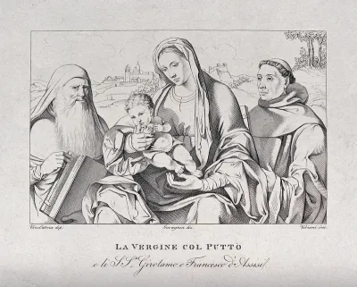Saint Mary (the Blessed Virgin) with the Christ Child, Saint Jerome and Saint Francis of Assisi
