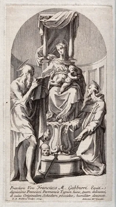 Saint Mary (the Blessed Virgin) with the Christ Child, Saint Jerome and Saint Francis of Assisi