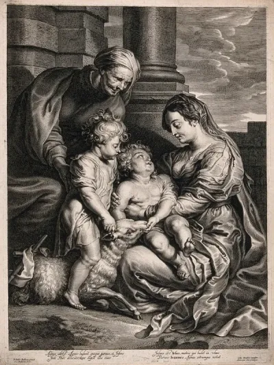 Saint Mary (the Blessed Virgin) with the Christ Child, Saint John the Baptist and Saint Elizabeth (or Saint Anne)