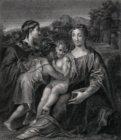 Saint Mary (the Blessed Virgin) with the Christ Child, Saint John the Baptist and Saint Mary Magdalene