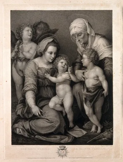 Saint Mary (the Blessed Virgin) with the Christ Child, Saint John the Baptist, Saint Elizabeth or Saint Anne and an angel