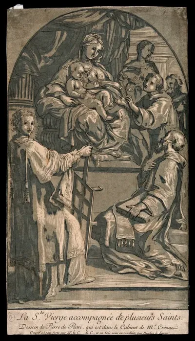 Saint Mary (the Blessed Virgin) with the Christ Child, Saint Laurence and other figures