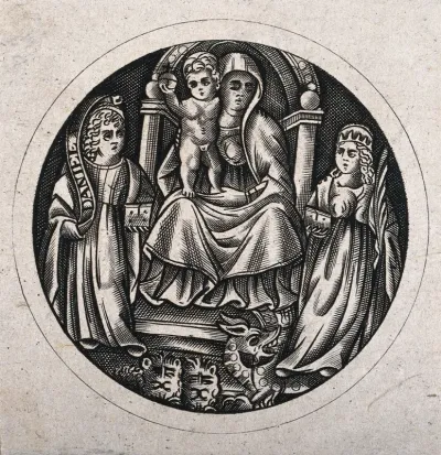 Saint Mary (the Blessed Virgin) with the Christ Child, the prophet Daniel and Saint Margaret of Antioch