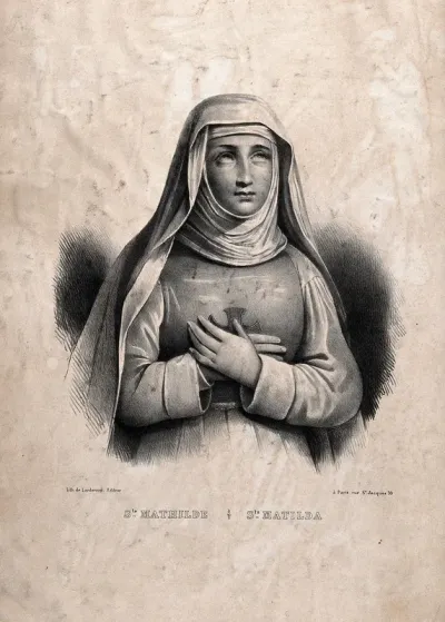 Saint Matilda. Lithograph
