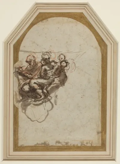Saint Matthew and Saint Jerome [verso]