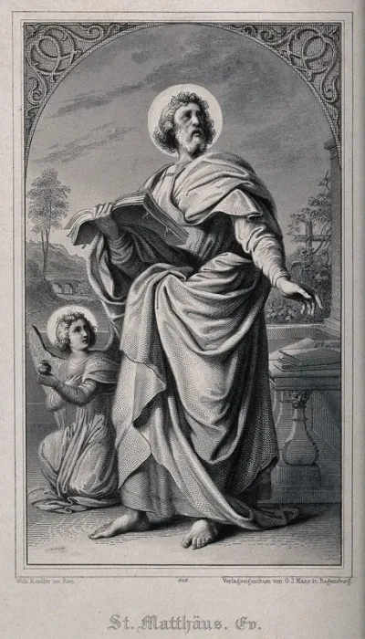 Saint Matthew. Engraving after W. Kandler