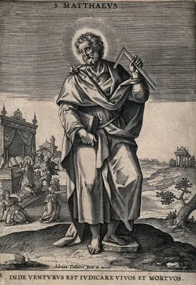 Saint Matthew. Engraving by A. Collaert