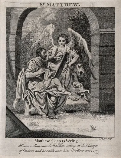 Saint Matthew. Etching by C. Phillips