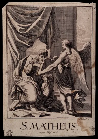 Saint Matthew. Etching by J.C. Reiff