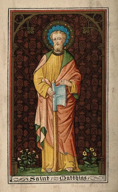 Saint Matthias. Colour lithograph, 1886