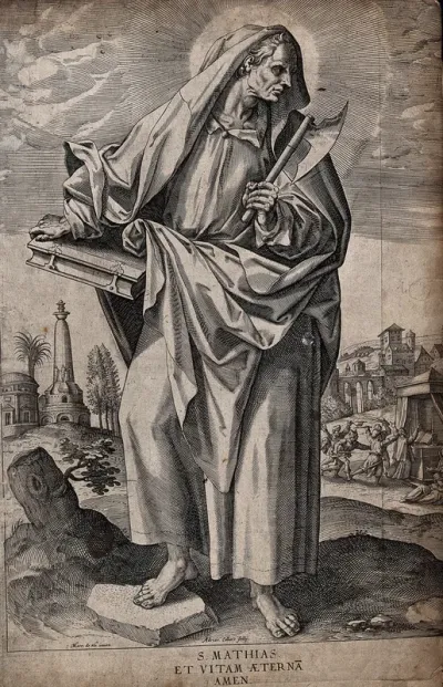 Saint Matthias. Engraving by A. Collaert after M. de Vos