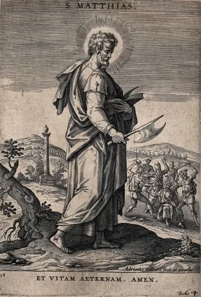 Saint Matthias. Engraving by A. Collaert
