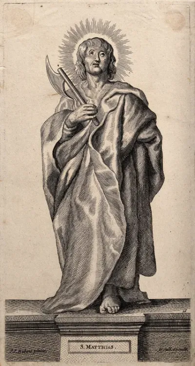 Saint Matthias. Engraving by G. Valck after Sir P.P. Rubens
