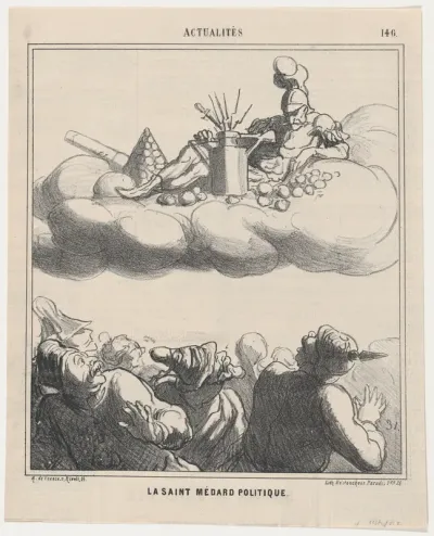 Saint Médard of politics, from 'News of the day,' published in "Le Charivari"
