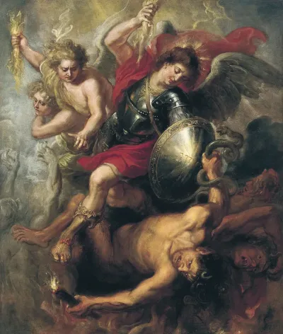 Saint Michael expelling Lucifer and the Rebellious Angels