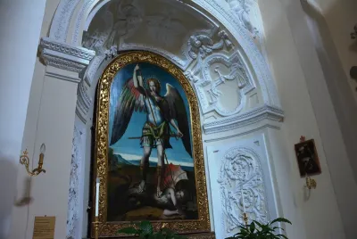 Saint Michael killing a demon