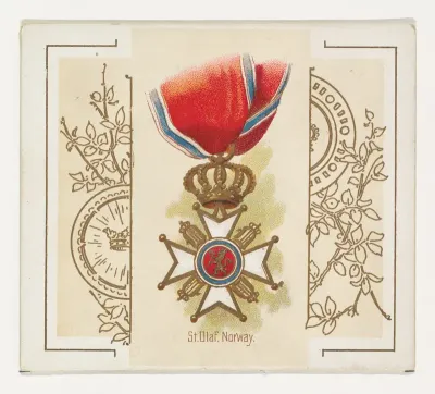 Saint Olaf, Norway, from the World's Decorations series (N44) for Allen & Ginter Cigarettes