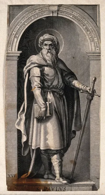 Saint Paul. Line engraving by L. Kilian, 1623, after J.M. Kager