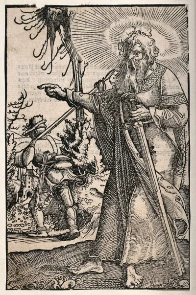 Saint Paul. Woodcut attributed to G. Lemberger