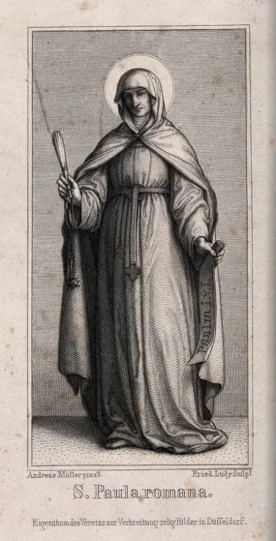 Saint Paula. Engraving by F. Ludy after A. Müller