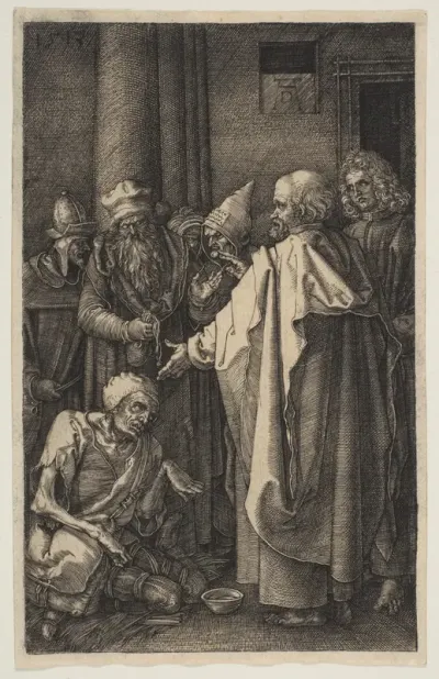 Saint Peter and Saint John at the Gate of the Temple, from "The Passion"