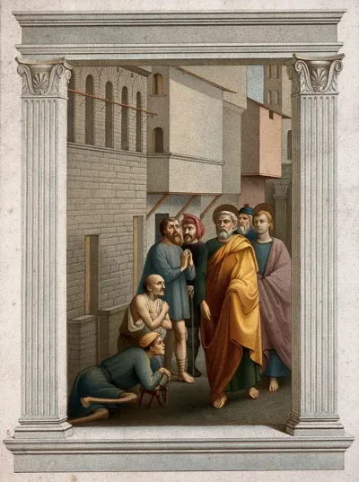 Saint Peter and Saint John healing the sick by their shadows