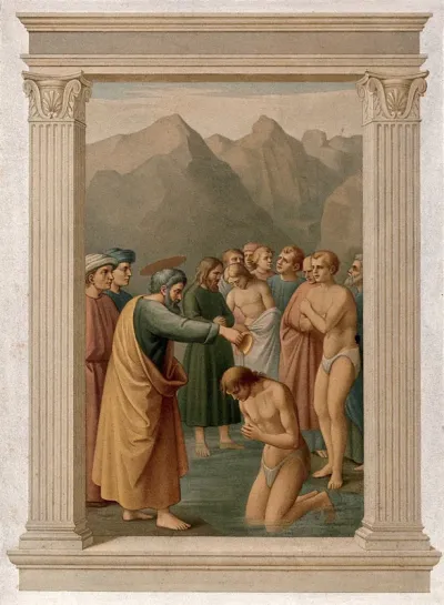 Saint Peter baptizing