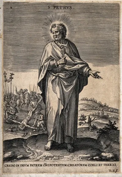 Saint Peter. Engraving by A. Collaert