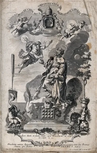 Saint Peter. Engraving by G.B. Göz and J. and J. Klauber