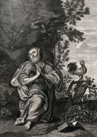 Saint Peter. Engraving by J. Collins