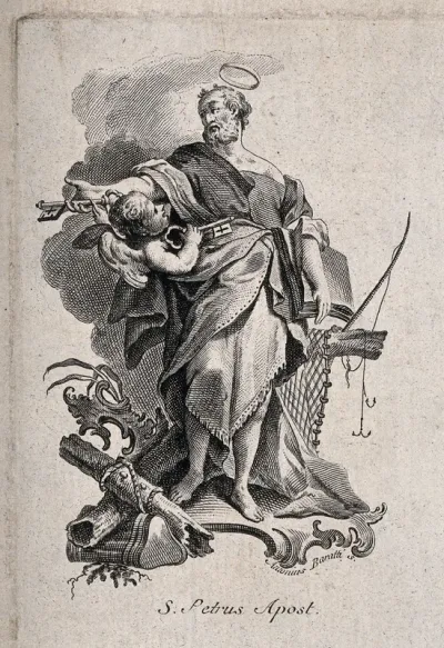 Saint Peter. Etching by A. Baratti