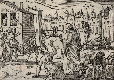 Saint Peter healing the maimed with his shadow (Acts
