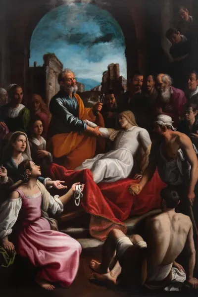 Saint Peter raises Tabitha