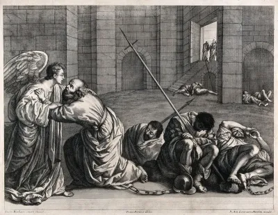 Saint Peter rescued by an angel from prison