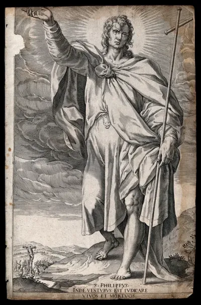 Saint Philip. Engraving by A. Collaert after M. de Vos