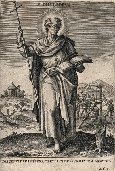 Saint Philip. Engraving by A. Collaert