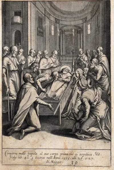 Saint Philip Neri with other figures