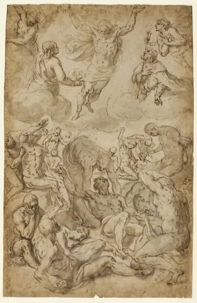 Saint Roch and the Virgin Interceding with Christ on Behalf of Plague Victims