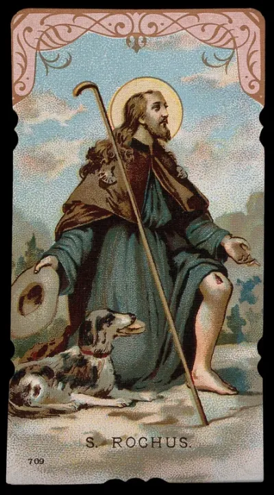 Saint Roch. Colour lithograph, 1912