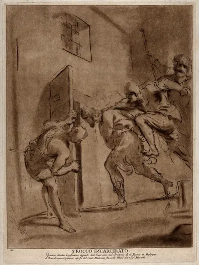 Saint Roch: he is thrown into prison