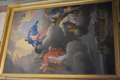 Saint Saturnin, saint Hilaire et saint Gimer recommandent au Christ la ville et le diocèse de Carcassonne